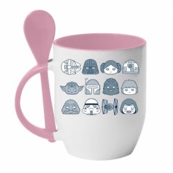 Чашка с ложкой Star wars icons - PrintSalon