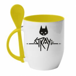 Чашка з ложкою Stray logo - PrintSalon