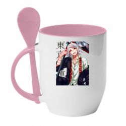 Чашка з ложкою Судзуя Джузо Токийский гуль - PrintSalon