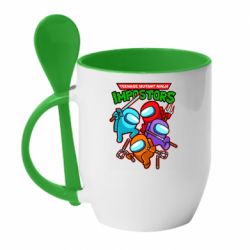 Чашка с ложкой Teenage Mutant Ninja Impostors - PrintSalon
