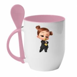 Чашка с ложкой The Boss Baby 2 Girl - PrintSalon