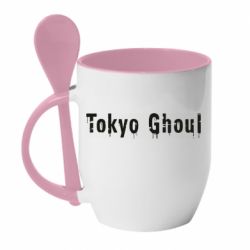Чашка з ложкою Tokyo Ghoul logo - PrintSalon