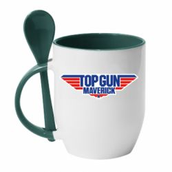 Чашка с ложкой Top Gun. Maverik - PrintSalon