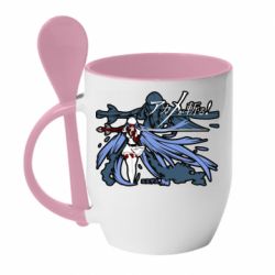 Чашка с ложкой Убийца Акаме  Арт - PrintSalon