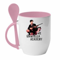 Чашка с ложкой Umbrella Academy Number 5 - PrintSalon