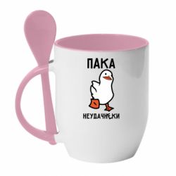 Чашка с ложкой Утка мэм - PrintSalon