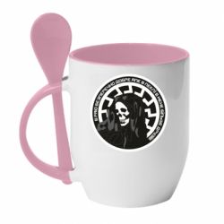 Чашка з ложкою В раю безперечно добре, але в пеклі в мене більше друзів - PrintSalon