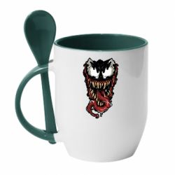 Чашка з ложкою Venom mask - PrintSalon