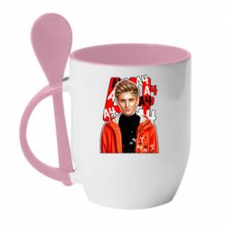 Чашка с ложкой Влад арт - PrintSalon