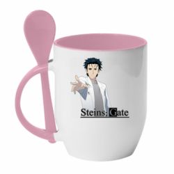 Чашка з ложкою Брама Штейна: Рінтаро Окабе - PrintSalon