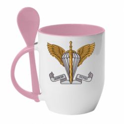 Кружка з керамічною ложкою Завжди Перші - PrintSalon