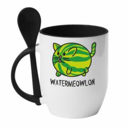 Чашка с ложкой Watermeowloon - PrintSalon