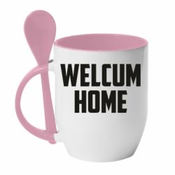 Чашка с ложкой Welcum Home - PrintSalon