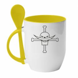 Чашка с ложкой Whitebeard logo - PrintSalon