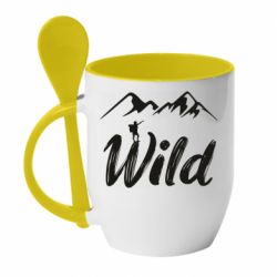 Чашка с ложкой Wild - PrintSalon