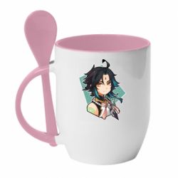 Чашка с ложкой Xiao portrait - PrintSalon