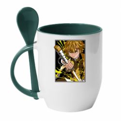 Чашка с ложкой Zenitsu - PrintSalon