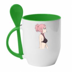 Чашка с ложкой Zero Two - PrintSalon