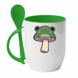 Чашка с ложкой Жабо-гриб - PrintSalon