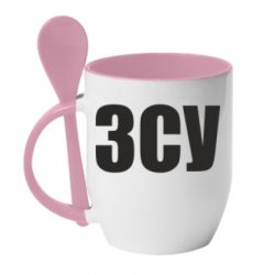 Чашка с ложкой ЗСУ - PrintSalon