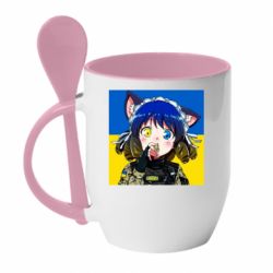 Чашка с ложкой Аниме Украина - PrintSalon