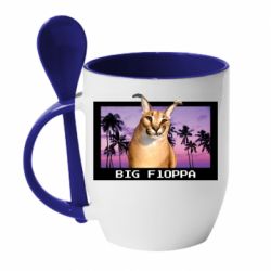 Чашка с ложкой Big Floppa - PrintSalon