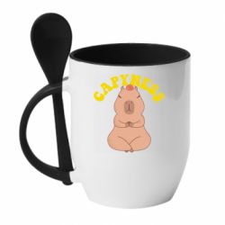 Чашка з ложкою Capyness - PrintSalon
