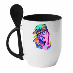 Чашка с ложкой Jotaro Disc - PrintSalon