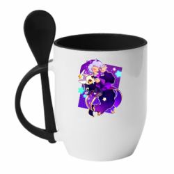 Чашка с ложкой Коллекционер с королем - PrintSalon