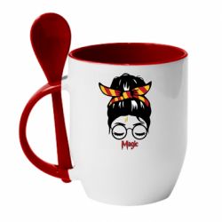 Чашка з ложкою Magic girl - PrintSalon