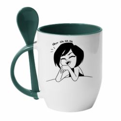 Чашка с ложкой Marie - PrintSalon