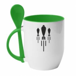 Чашка с ложкой Минометчики - PrintSalon