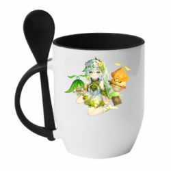 Чашка с ложкой Нахида Геншин - PrintSalon