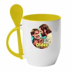 Чашка с ложкой Одни из нас Бил и Френк - PrintSalon