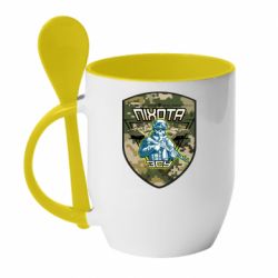 Чашка с ложкой Пихота ВСУ - PrintSalon
