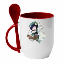 Чашка с ложкой Радостный Венти - PrintSalon