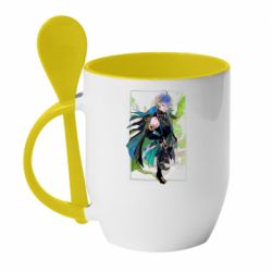 Чашка с ложкой Standing Alhaitham - PrintSalon