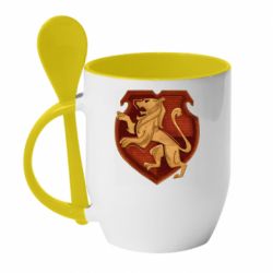 Чашка с ложкой Cтарая эмблема Гриффиндор - PrintSalon