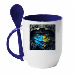 Чашка с ложкой Воин ЗСУ - PrintSalon