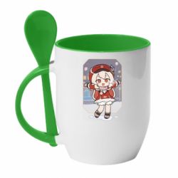 Чашка с ложкой Зимняя Кли - PrintSalon