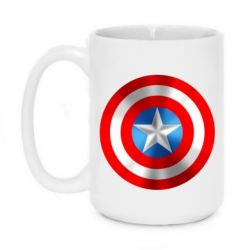 Чашка 420ml Captain America 3D Shield - PrintSalon