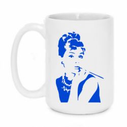 Чашка 420ml Дівчина фарбує губи - PrintSalon