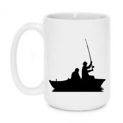 Чашка 420ml Два рыбака на лодке