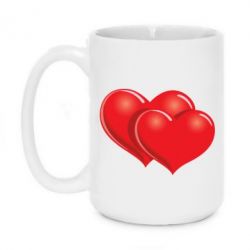 Чашка 420ml Два сердца - PrintSalon