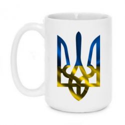 Чашка 420ml Герб на фоні прапора - PrintSalon