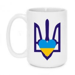 Чашка 420ml Герб з серцем - PrintSalon
