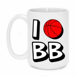 Чашка 420ml I love basketball - PrintSalon