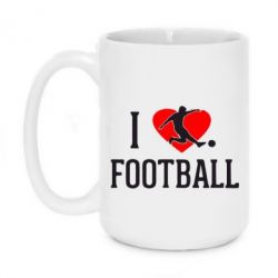 Чашка 420ml I love football - PrintSalon