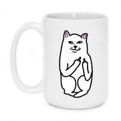 Чашка 420ml Кот с факом - PrintSalon