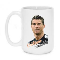 Чашка 420ml Криштиану Роналду, полигональный портрет - PrintSalon
